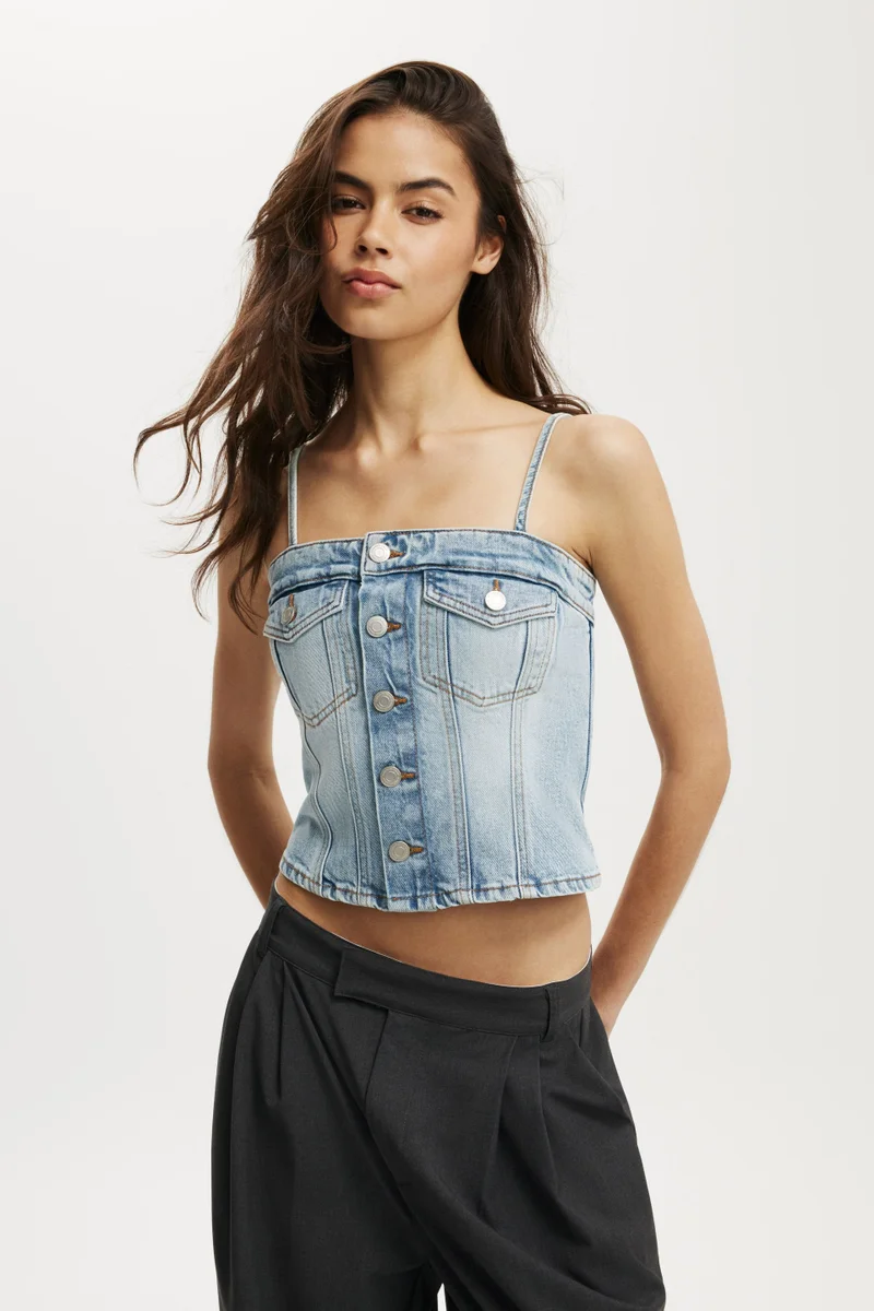 Cotton On WILLOW DENIM CORSET