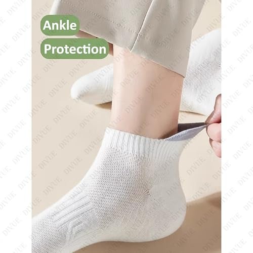 DIVUE Ankle Length Socks for Men & Women | 7 Pair Multi Color Combo Pack | Soft Cotton Rich, Breathable, Sweat Absorbent, Anti Odor, Stretchable Everyday Wear Sports & Casual Socks for All Seasons - Image 4