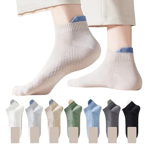 DIVUE Ankle Length Socks for Men & Women | 7 Pair Multi Color Combo Pack | Soft Cotton Rich, Breathable, Sweat Absorbent, Anti Odor, Stretchable Everyday Wear Sports & Casual Socks for All Seasons - Image 1