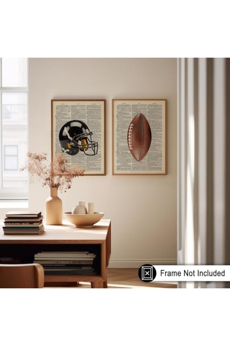 Poster Master ALAYRA Poster Master 2-Piece Sports Poster - Football Print and Helmet Art - Dictionary Art - Physical Education - Great Gym or Office Wall Decor - 8x10 Unframed - Image 3