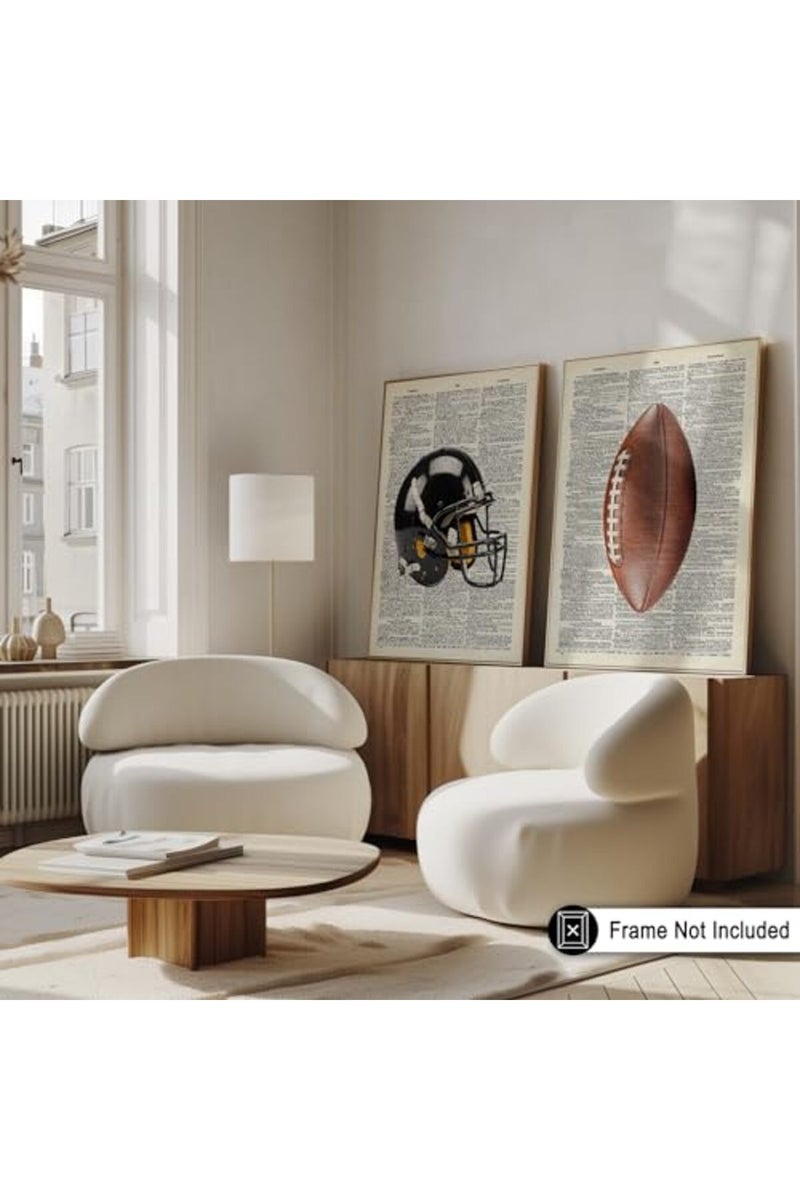 Poster Master ALAYRA Poster Master 2-Piece Sports Poster - Football Print and Helmet Art - Dictionary Art - Physical Education - Great Gym or Office Wall Decor - 8x10 Unframed - Image 4