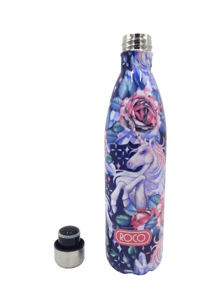 ROCO Unicorn Water Bottle 750.00 ml  Blue/White - Image 2