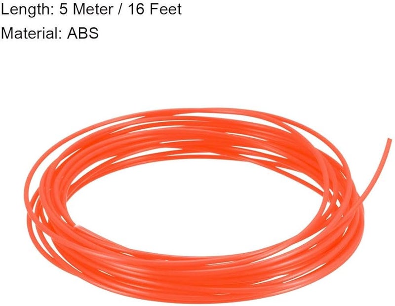 إعادة تعبئة خيوط قلم ثلاثي الأبعاد ABS 1.75 مم 16 قدمًا أحمر فلوري دقة الأبعاد 0.02 مم - Image 3