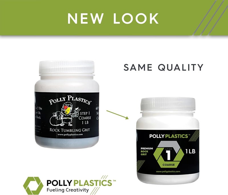 Polly Plastics Rock Tumbler Tumbling Media Grit Kit & Ceramic Filler - Image 5
