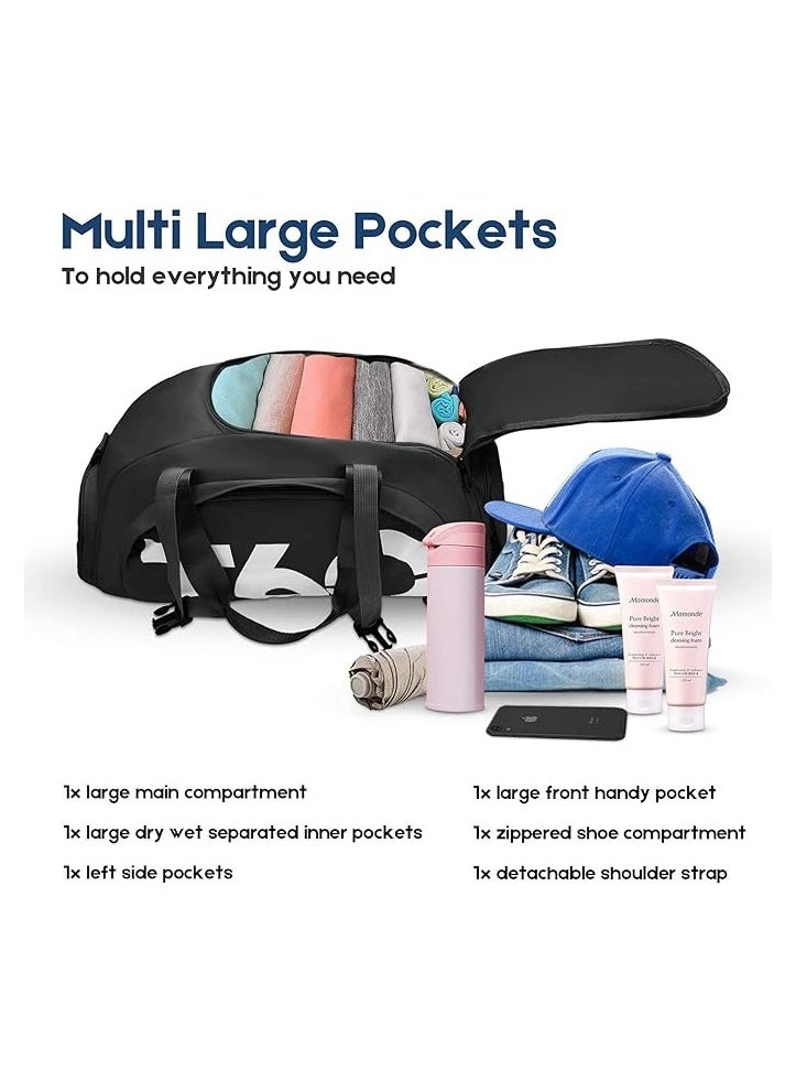 Generic Sports Gym Bag, Travel Duffel bag with Wet Pocket & Shoes Compartment Ultra Lightweight 60Liters  - Image 4