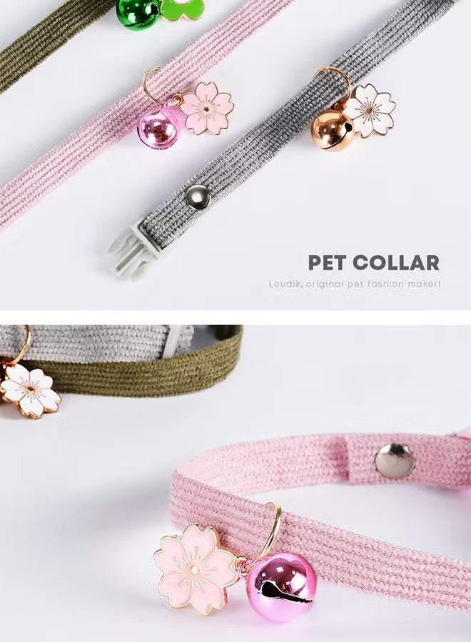 YJ Cute cat collar with bell Adjustable size Anti-choking Suitable for cats and other small pets - Image 4
