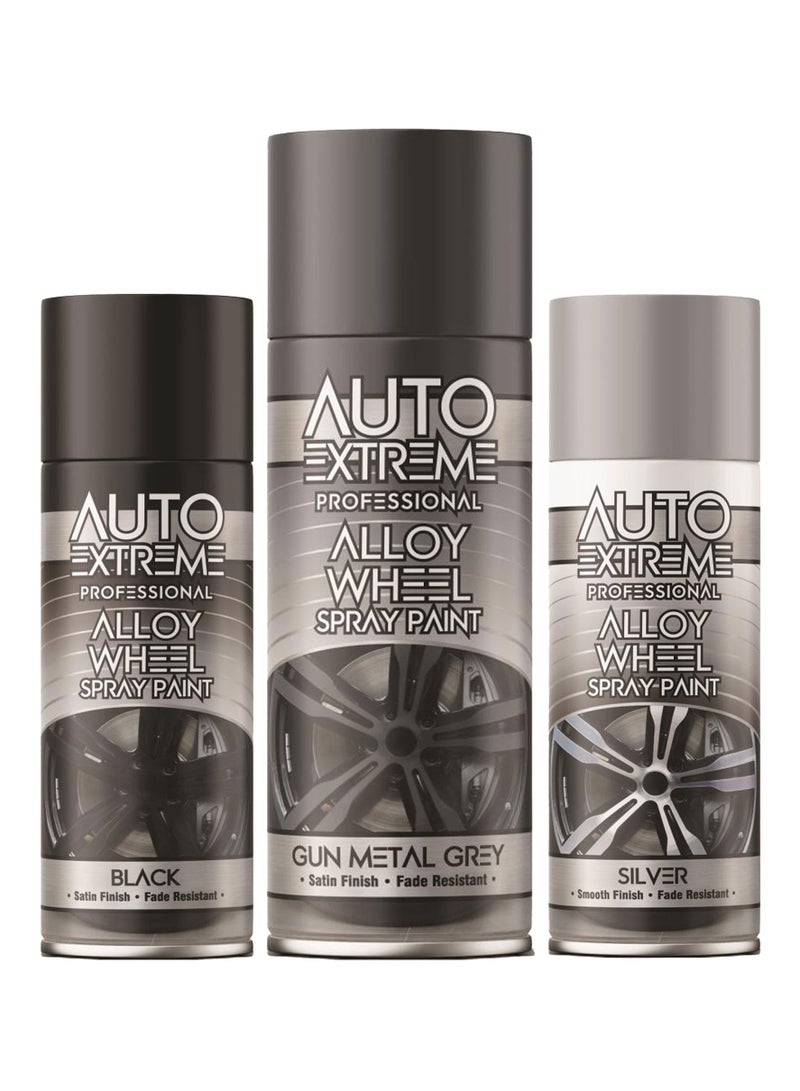 Auto Extreme Alloy Wheel Spray Paint Gun Metal Grey 400ml - Image 2
