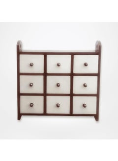 AD Artefacts AD Artefacts Wooden 9 Drawer Unit  - Image 1