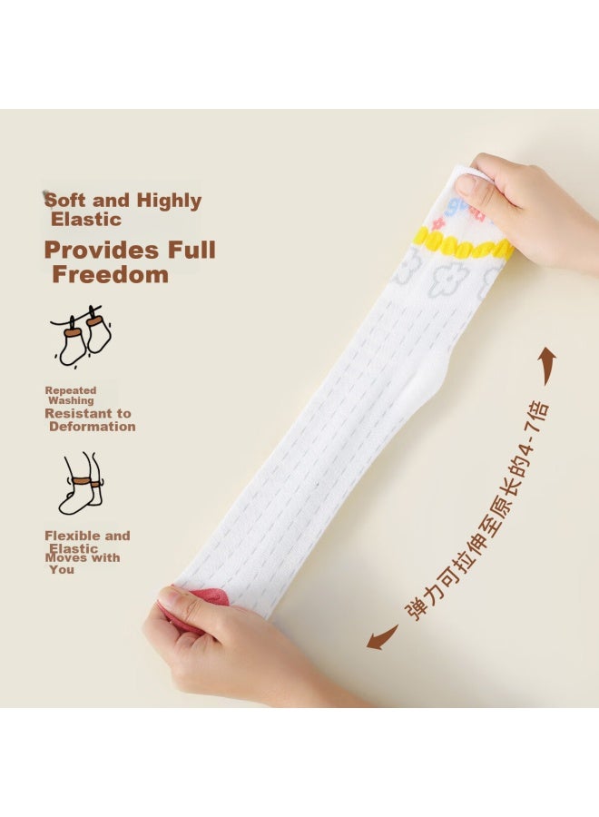 Mqdmini Kids Girls Socks Spring Cotton 5 Pairs Sweet Versatile Rabbit Gummy Socks - Image 1