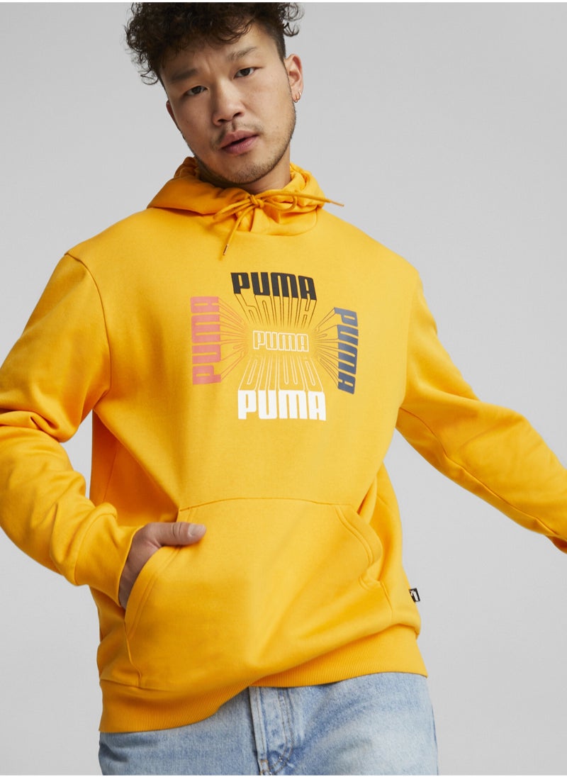PUMA - Logo Repeat Mens Printed Hoodie - Image 1