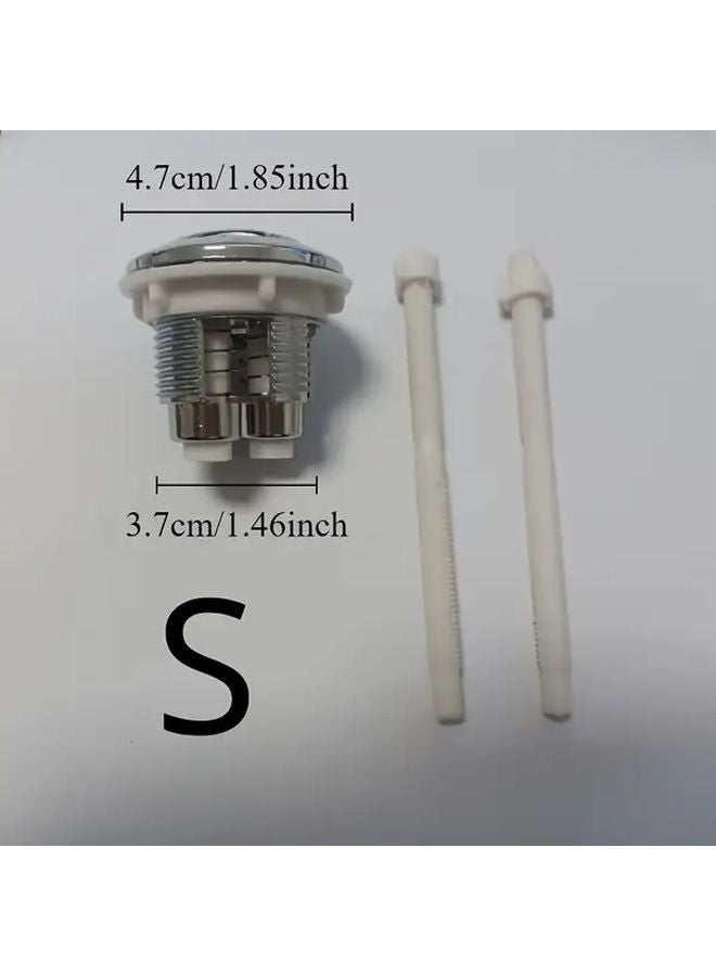 Modern Chrome Toilet Flush Button S Size Water Tank Switch Drain Valve Control Easy Installation - Image 1