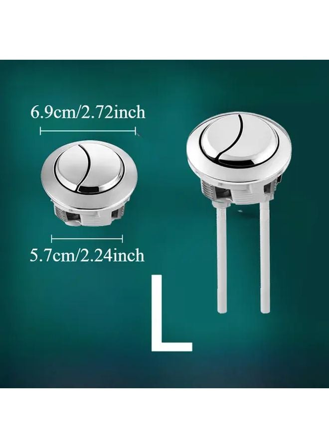 Modern Chrome Toilet Flush Button S Size Water Tank Switch Drain Valve Control Easy Installation - Image 5