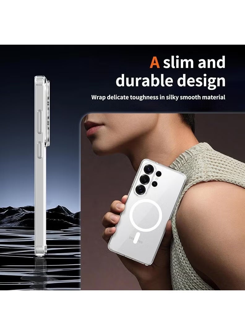 Rivin Samsung Galaxy S26 Ultra Magsafe Case Support Wireless Charging Slim Thin Magnetic Cover Anti Scratch Shockproof Hard Transparent Phone Case Compatible with Samsung Gakaxy S26 Ultra - Image 2