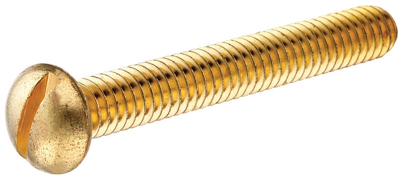 Hillman The Hillman Group 2008 8-32 x 1-1/4 Brass Round Head Slotted Machine Screw 24-Pack - Image 5