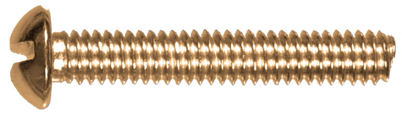 Hillman The Hillman Group 2008 8-32 x 1-1/4 Brass Round Head Slotted Machine Screw 24-Pack - Image 2