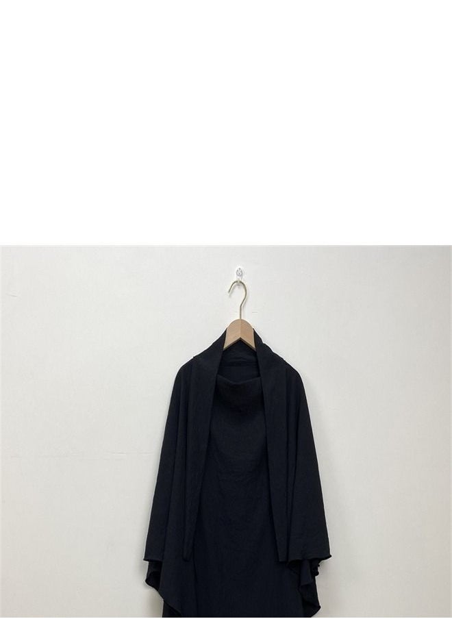 Loquat - Simple And Fashionable Solid Color Scarf Black - Image 1