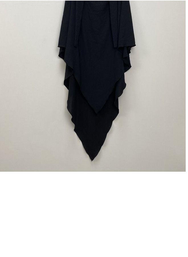 Loquat - Simple And Fashionable Solid Color Scarf Black - Image 1