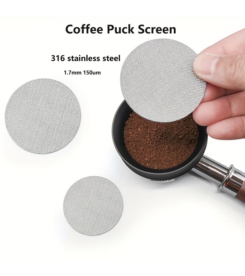 1.7mm Thickness 316 Stainless Steel Coffee Puck Screen 53mm Reusable Filter Espresso Machine Barista Tool Accessories - Image 1