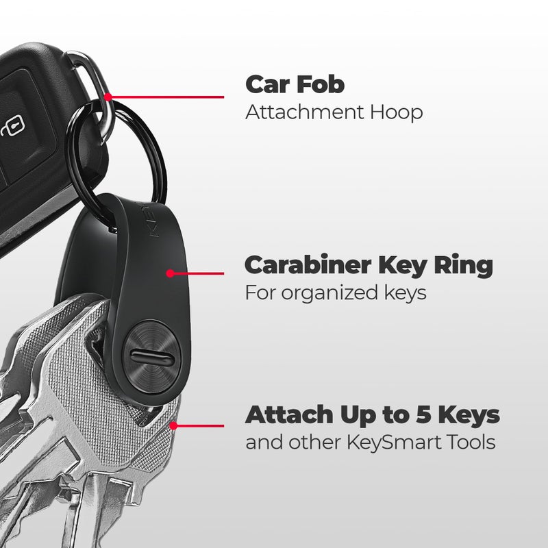 key smart KeySmart Mini - Keychain Key Holder - Compact Key Organizer for Key Chain, Clutter-Free Minimalist Compact EDC Key Chains, Key Ring for Car Fobs Keychains - Black - Image 4