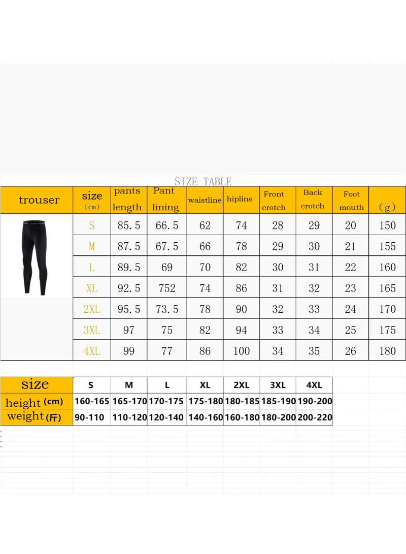 Men's Compression Pants Athletic Tight,Leggings Base Layer Bottoms for Running Workout Sports Yoga Basketball - Image 5