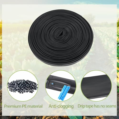 Bandelt 100 ft 58 Drip Tape Emitter Spacing 6 Automatic Irrigation Equipment for Garden and Patio 15 mil Wall Thickness 053 GPH Flow Rate - Image 3