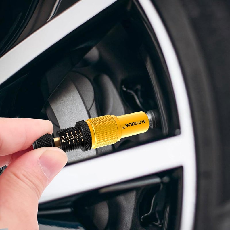AUTODUNK Tire Deflator Valve Kit - 4 PCS Yellow - Image 5