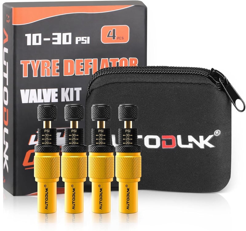 AUTODUNK Tire Deflator Valve Kit - 4 PCS Yellow - Image 1