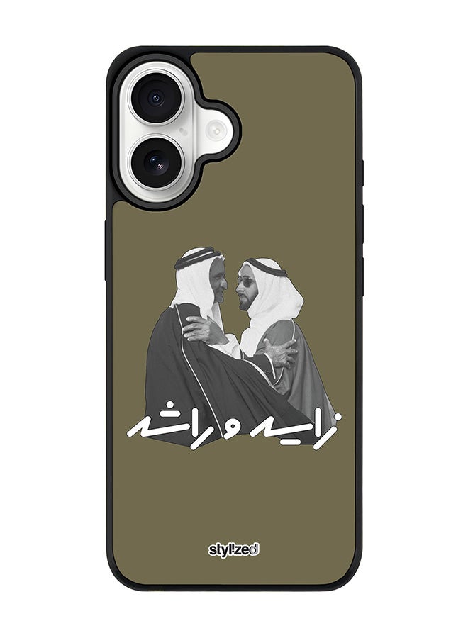 Stylizedd for iPhone 17 Case [Compatible with MagSafe] Magnetic cover Slim fit Camera Protection, Shockproof Thin Phone Case- Sheikh Zayed And Sheikh Rashid, Crocodile Green - Image 1