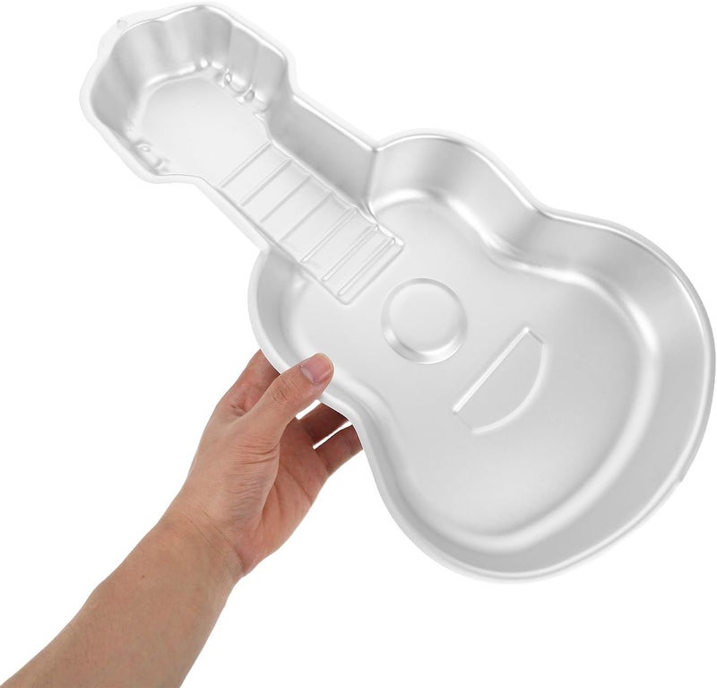 Guitar Shaped Cake Pan Aluminum Non-stick 3d Baking Mold DIY Birthday Cake Mold Reusable Bakeware for Party and Family Use - Image 4