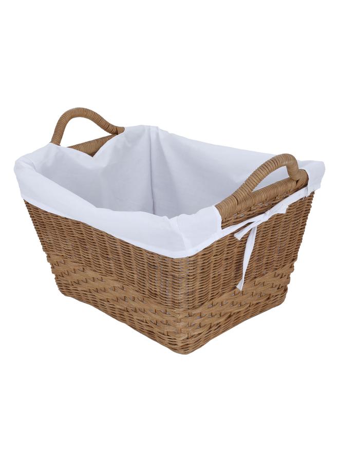 السيف  سلة تقديم مستطيلة من الخوص مع قماش 45 - Image 2