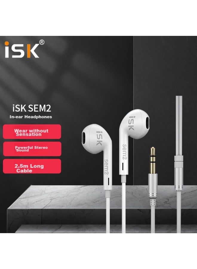 Isksem2 Semi-in High-fidelity Hifi Professional Monitoring Headphones For Karaoke/gaming/multimedia, Compatible With Mobile Phones, Computers, Sound Cards, Professional Monitoring Equipment - Image 1