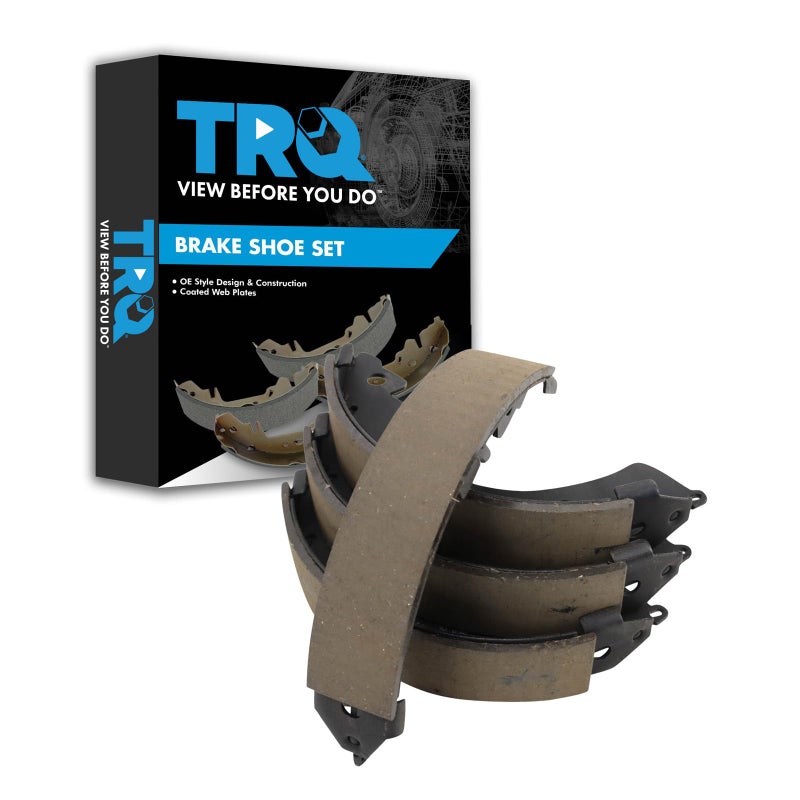 TRQ Rear Brake Shoes Compatible with 19861989 Honda Accord 19922005 Civic 20072008 Fit
