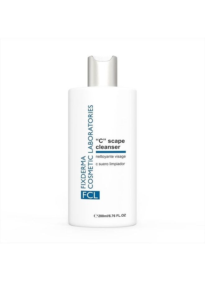 FIXDERMA COSMETIC LABORATORIES - FCL 2% Vitamin C Face Wash, C Scape Cleanser for Gentle Exfoliation and Brightening | Cleanser Face Wash For Unevenly Pigmented Skin | Dark Spot Cleanser for Face - 6.76 Fl Oz - Image 1