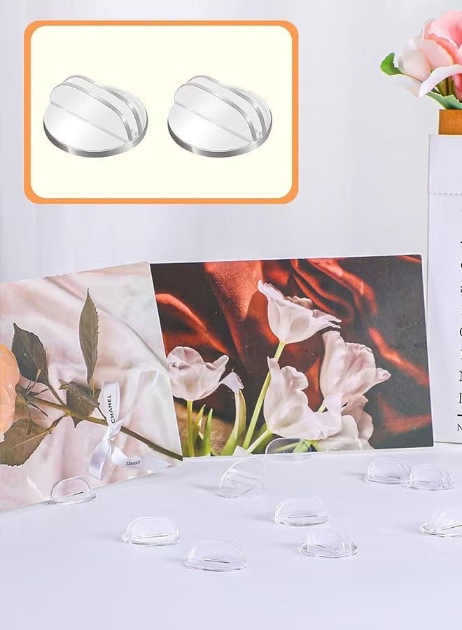 حامل بطاقات 50 قطعة، حامل بطاقات مكان شفاف، حامل بطاقات، حامل بطاقات ألعاب بلاستيك أكريليك للحفلات والمؤتمرات وحفلات الزفاف، حامل رقم الطاولة - Image 4