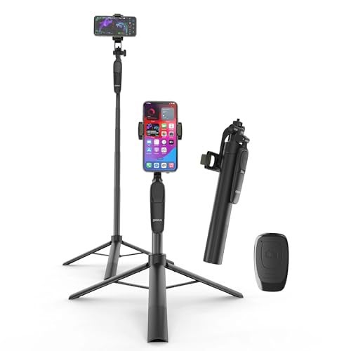 SKYVIK SIGNIPOD Flex 360 Tripod and Selfie Stick with Bluetooth Remote for Vlogging, YouTube, Streaming Event, Backpacking-1.5 Metre - Image 1