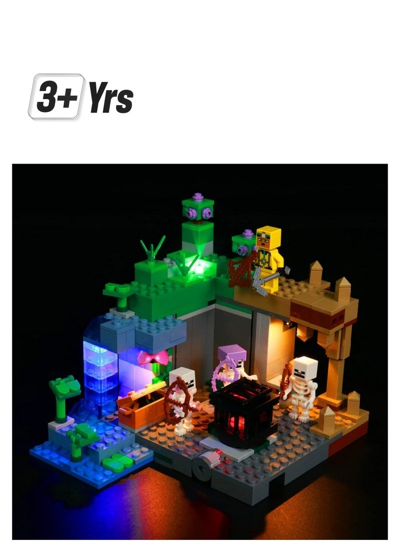 Led Light Kit For Lego Minecraft The Skeleton Dungeon 21189 Minecraft Lego Lighting Set Compatible With Lego 21189 (No Lego Model) Diy Décor Lights For Lego Building Blocks