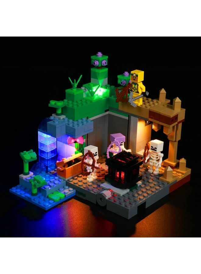 Led Light Kit For Lego Minecraft The Skeleton Dungeon 21189 Minecraft Lego Lighting Set Compatible With Lego 21189 (No Lego Model) Diy Décor Lights For Lego Building Blocks