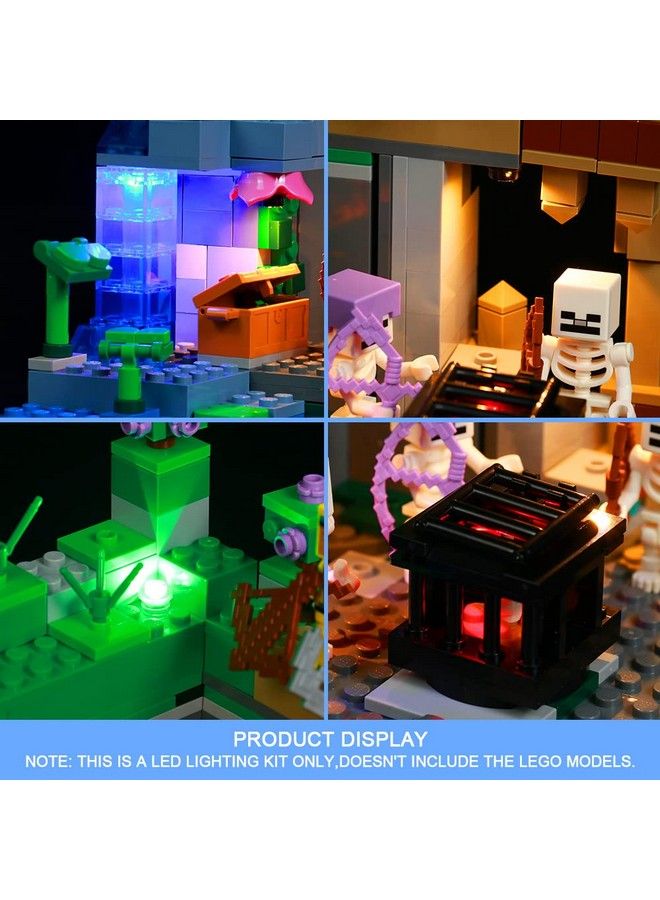 Led Light Kit For Lego Minecraft The Skeleton Dungeon 21189 Minecraft Lego Lighting Set Compatible With Lego 21189 (No Lego Model) Diy Décor Lights For Lego Building Blocks
