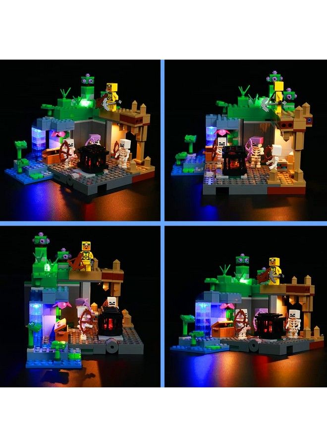 Led Light Kit For Lego Minecraft The Skeleton Dungeon 21189 Minecraft Lego Lighting Set Compatible With Lego 21189 (No Lego Model) Diy Décor Lights For Lego Building Blocks
