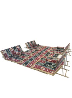 Albawadi Arabic Camping Floor Carpet Folding Mat Sets with 4 Folding Chair Pillows  - Image 2