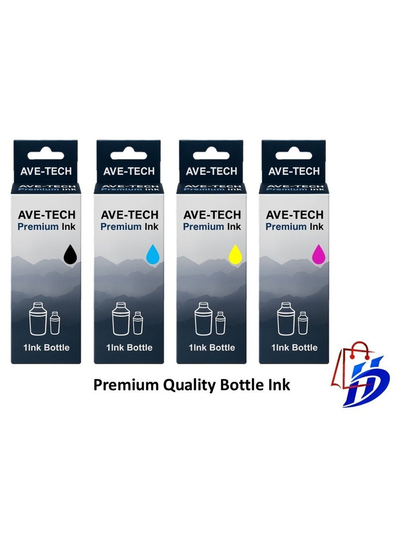 AVE-TECH PREMIUM INK BOTTLE 101 SET / Pages 6000 / For Used In Epson / EcoTank L4150/L14150/L4160/L4260/L4266/L6160/L6176/L6170/L6270/L6290 - Image 1