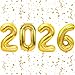PRELITER بالونات ذهبية 2026 بالونات رأس السنة بالونات أرقام 2026 لزينة رأس السنة الجديدة 2026 لافتات تخرج ذكرى بالونات ديكور - Image 2