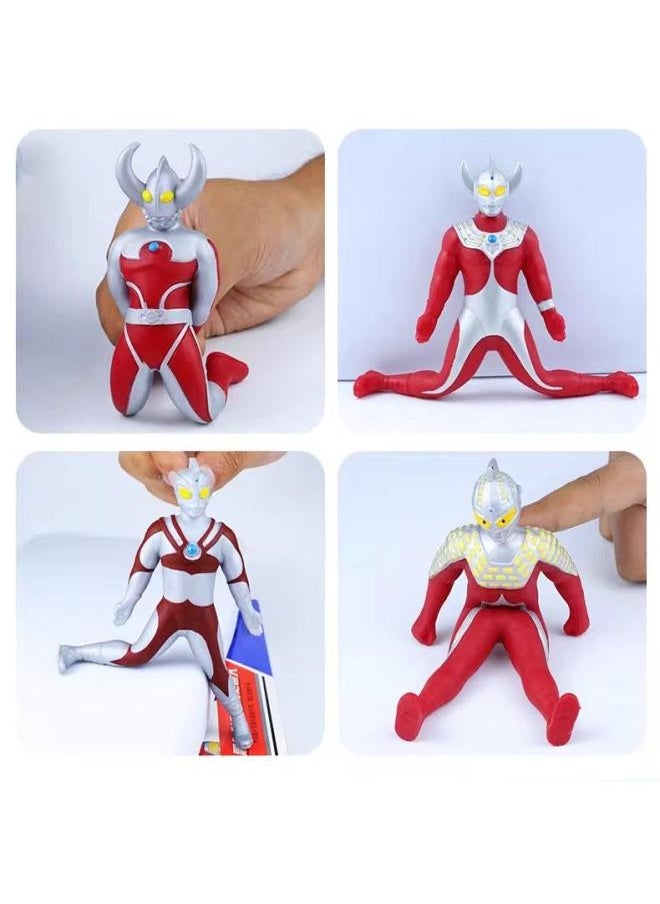 Generic - Luminous Altman Armor Saiwen Soft Rubber Stretch Doll Children's Elastic Decompression Pinch Music Toy Genuine-Color:❤ The First Generation Ultraman ❤ Luminous Version ❤ - Image 1