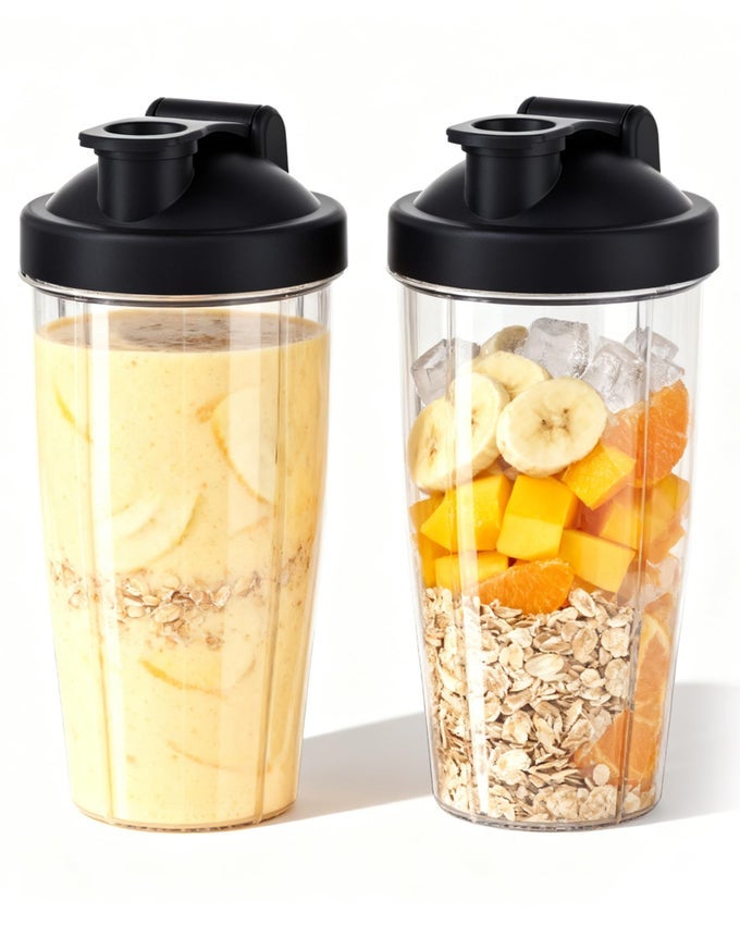 28 OZ BLENDER CUP REPLACEMENT WITH TOGO LIDS CUPS FOR PROTEIN SHAKES BPA FREE SMOOTHIE CUPS PACK OF 2