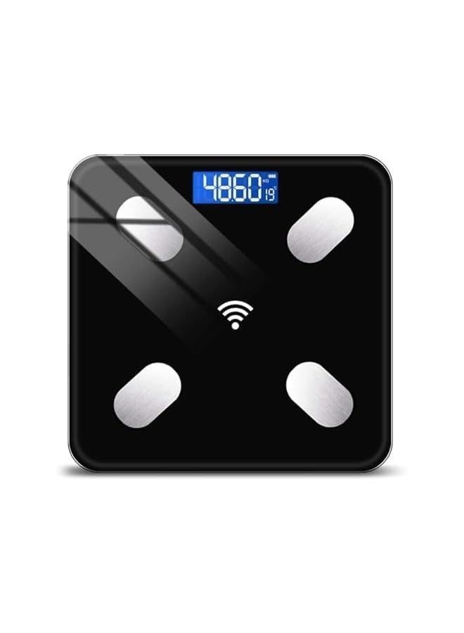 PROMASS Smart Body Fat Scale with Wi-Fi & Bluetooth, Digital Bathroom Scale LED Display, Smartphone App, Body Fat Weight Scale,Heart Rate, Body Fat, BMI, Muscle & Bone Mass, Weighting Scale (Black) - Image 2