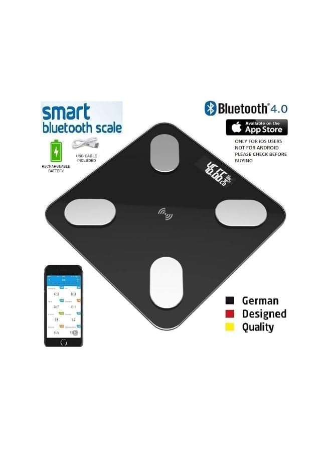 PROMASS Smart Body Fat Scale with Wi-Fi & Bluetooth, Digital Bathroom Scale LED Display, Smartphone App, Body Fat Weight Scale,Heart Rate, Body Fat, BMI, Muscle & Bone Mass, Weighting Scale (Black) - Image 3