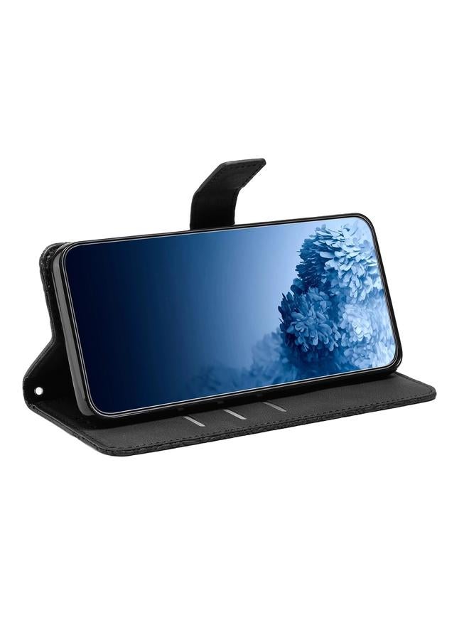 اس-توب جراب لهاتف Samsung Galaxy A12 من الجلد المنقوش بنقشة ماندالا - Image 4