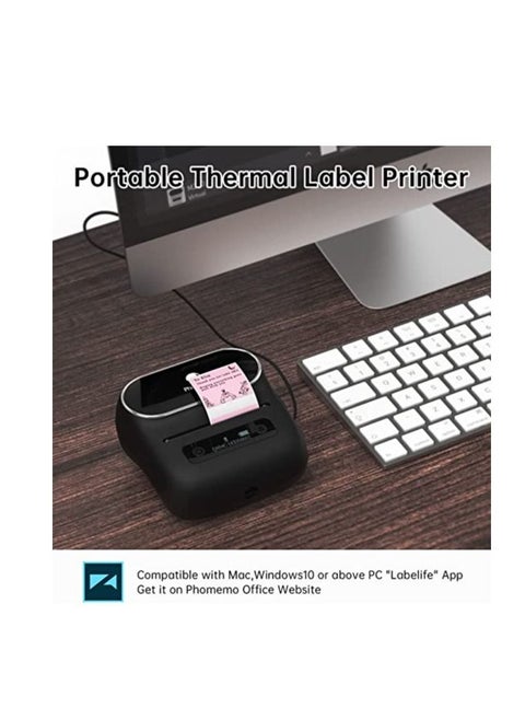 Phomemo M220 Portable Thermal Label Makers Bluetooth Printer For Barcode Labeling Organizing Small Business Compatible With iOS And Android