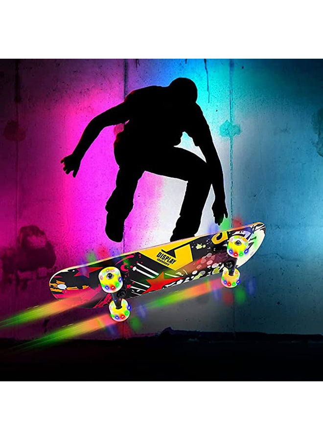 Marshal Fitness Aluminum Base Anti Slip Skateboards Complete Standard Skateboard for Beginners - 31" x 8" and Professional with 9 Layer Maple Wood with 4 Illuminated Pu Wheels Assorted Colors.MF-0281 - Image 2