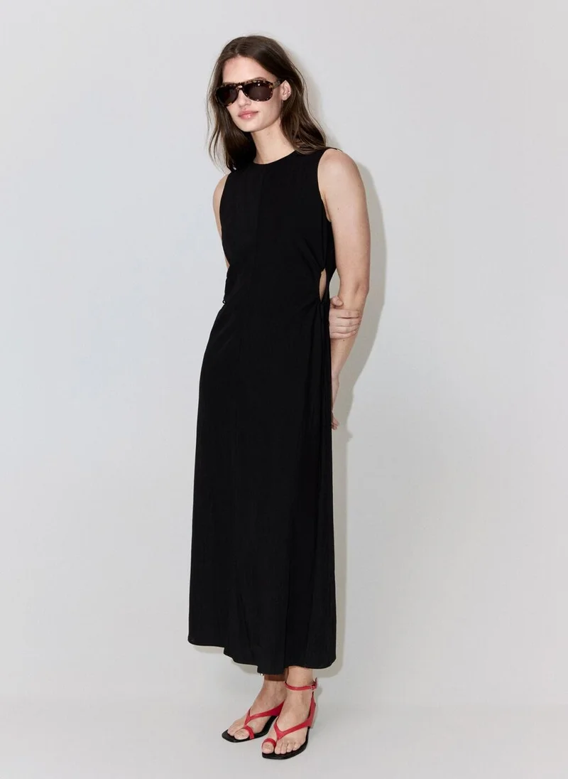 مانجو A-Line Crinkle Effect Dress